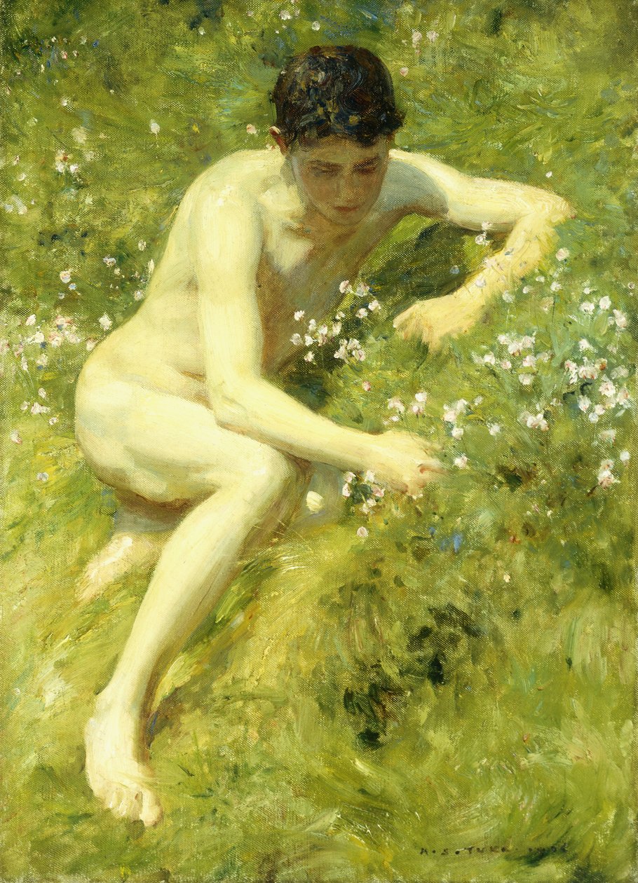 På ängen, 1906 av Henry Scott Tuke