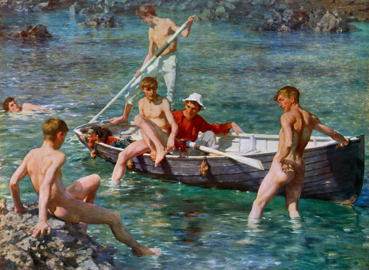 Rubin, guld och malakit, 1902, 1912. av Henry Scott Tuke