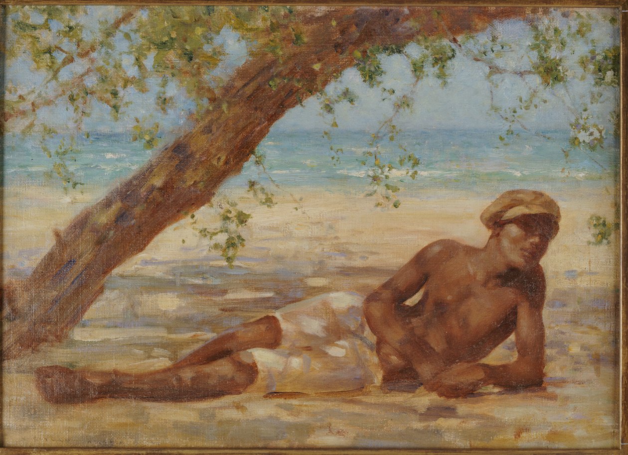 Samuel under ett träd, Jamaica av Henry Scott Tuke