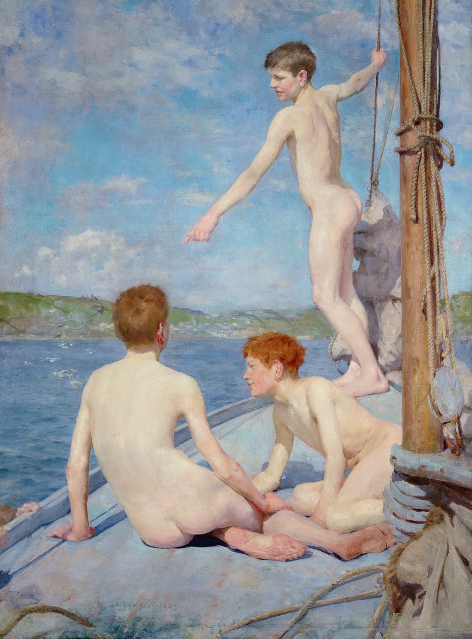 Badgästerna av Henry Scott Tuke