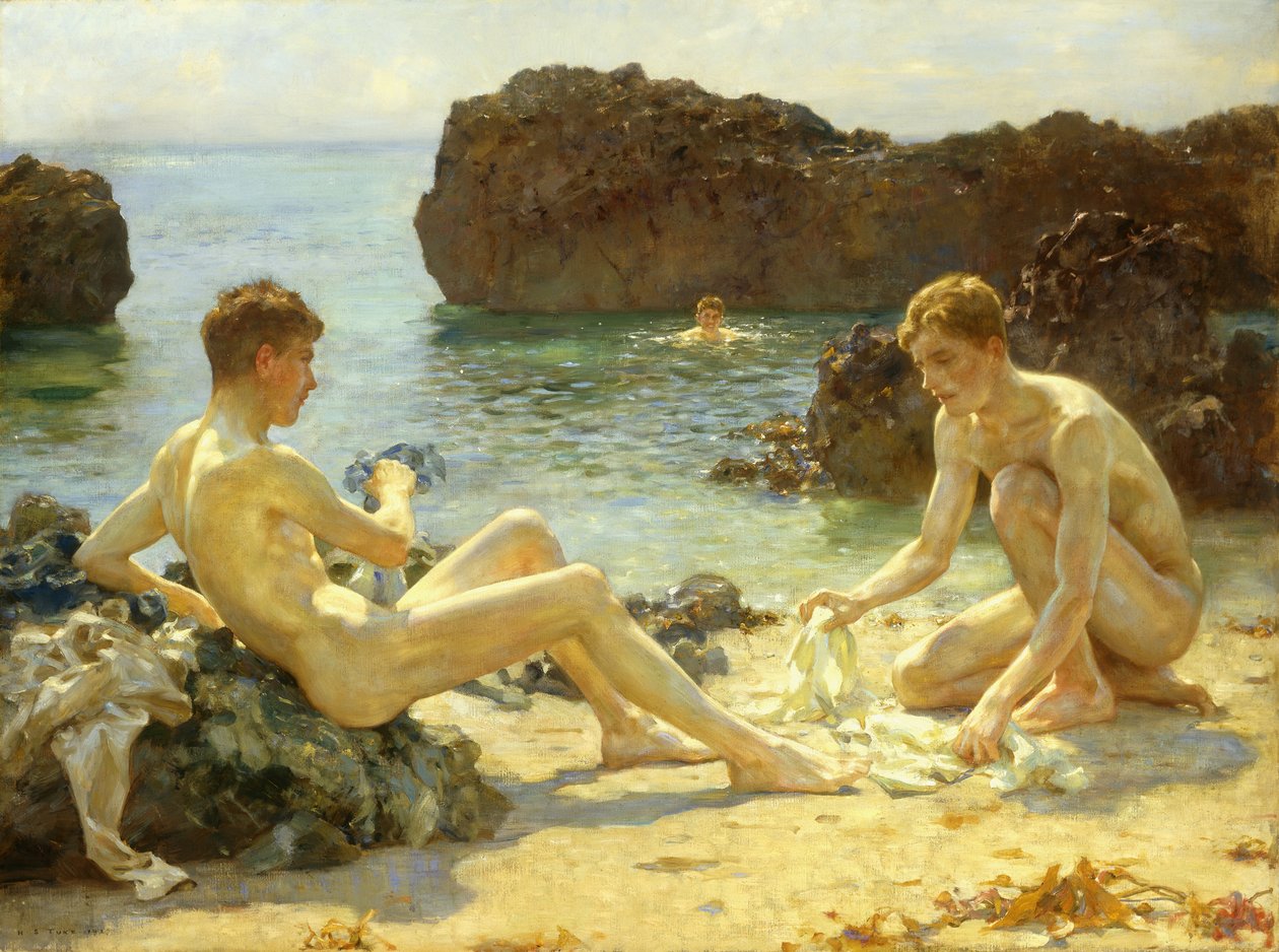 Solbadarna, 1927 av Henry Scott Tuke