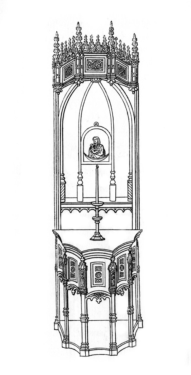 Altare, c1400-talet, 1843. av Henry Shaw