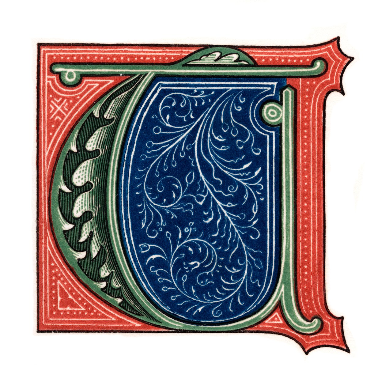 Inledande bokstav T, 1843. av Henry Shaw