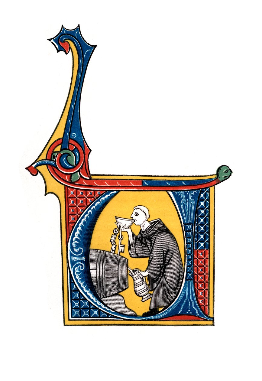 Inledande bokstav U, tidigt 1300-tal, 1843. av Henry Shaw