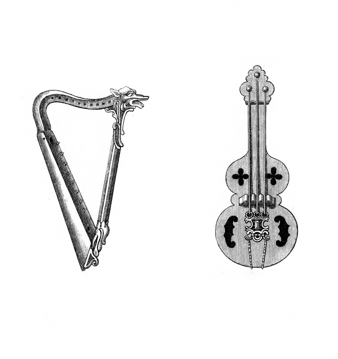 Musikinstrument, 1100-talet, 1843. av Henry Shaw