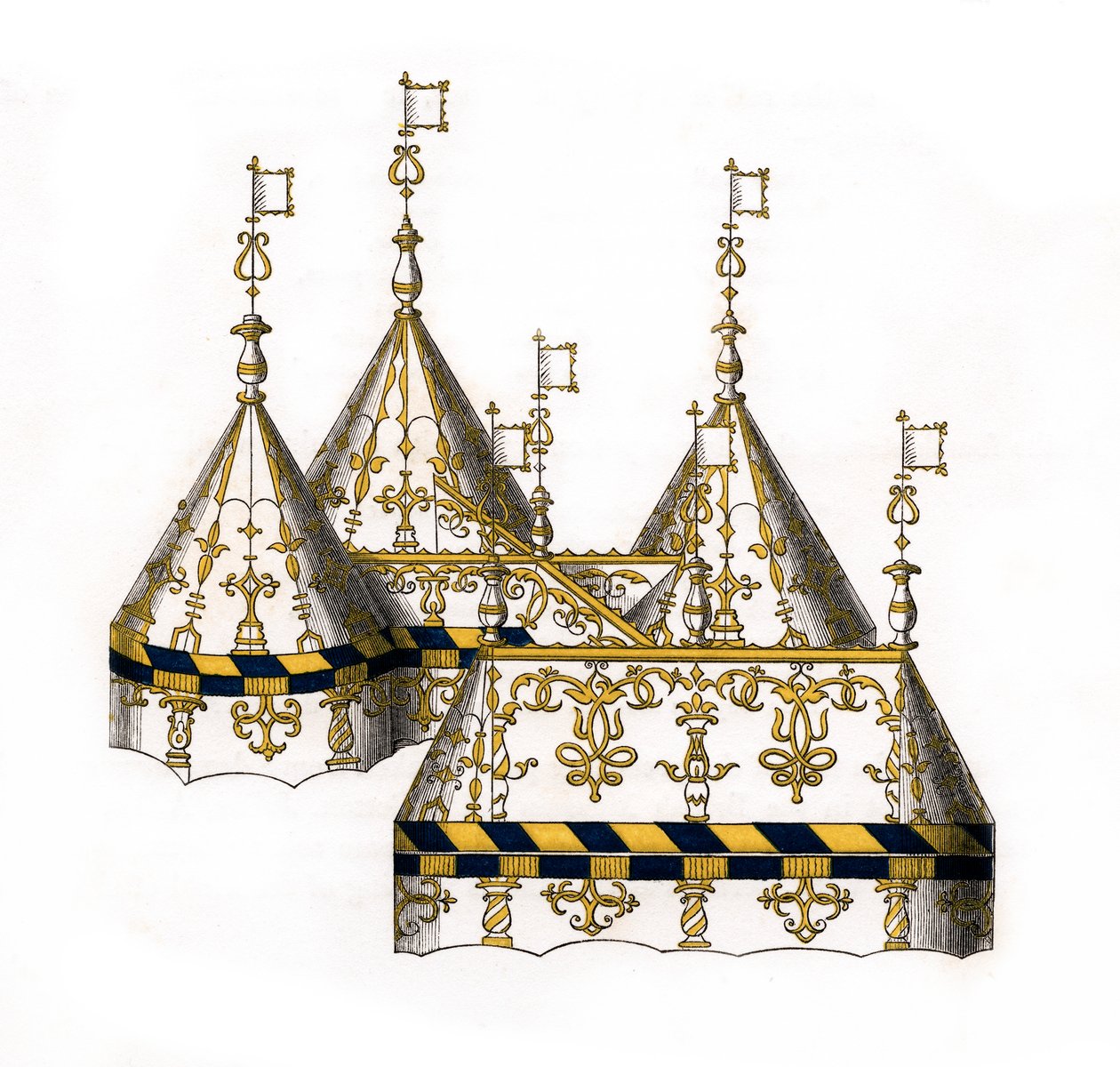 Tältdesign, 1500-talet, 1843. av Henry Shaw