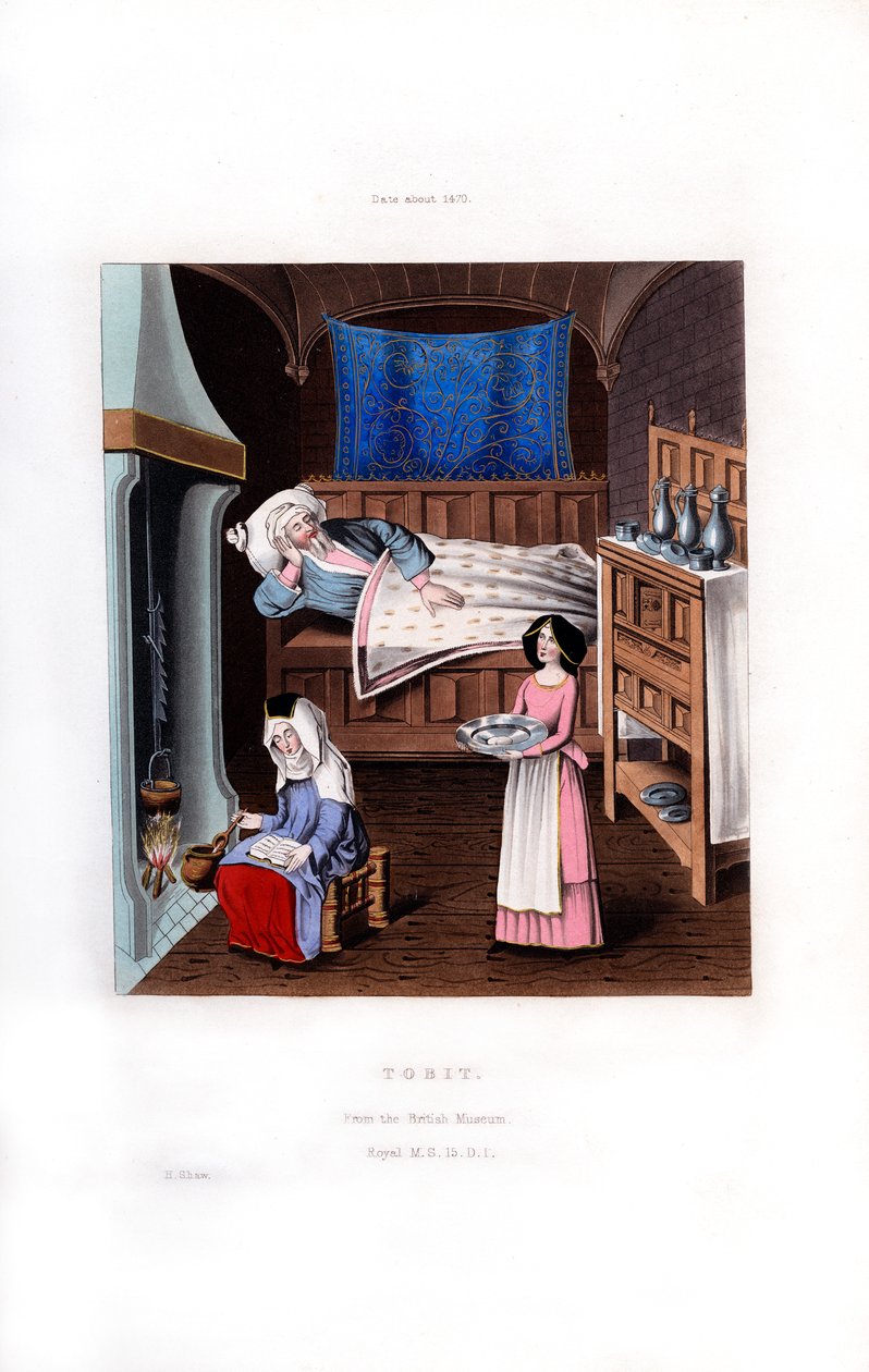 Tobit, c1470, 1843. av Henry Shaw