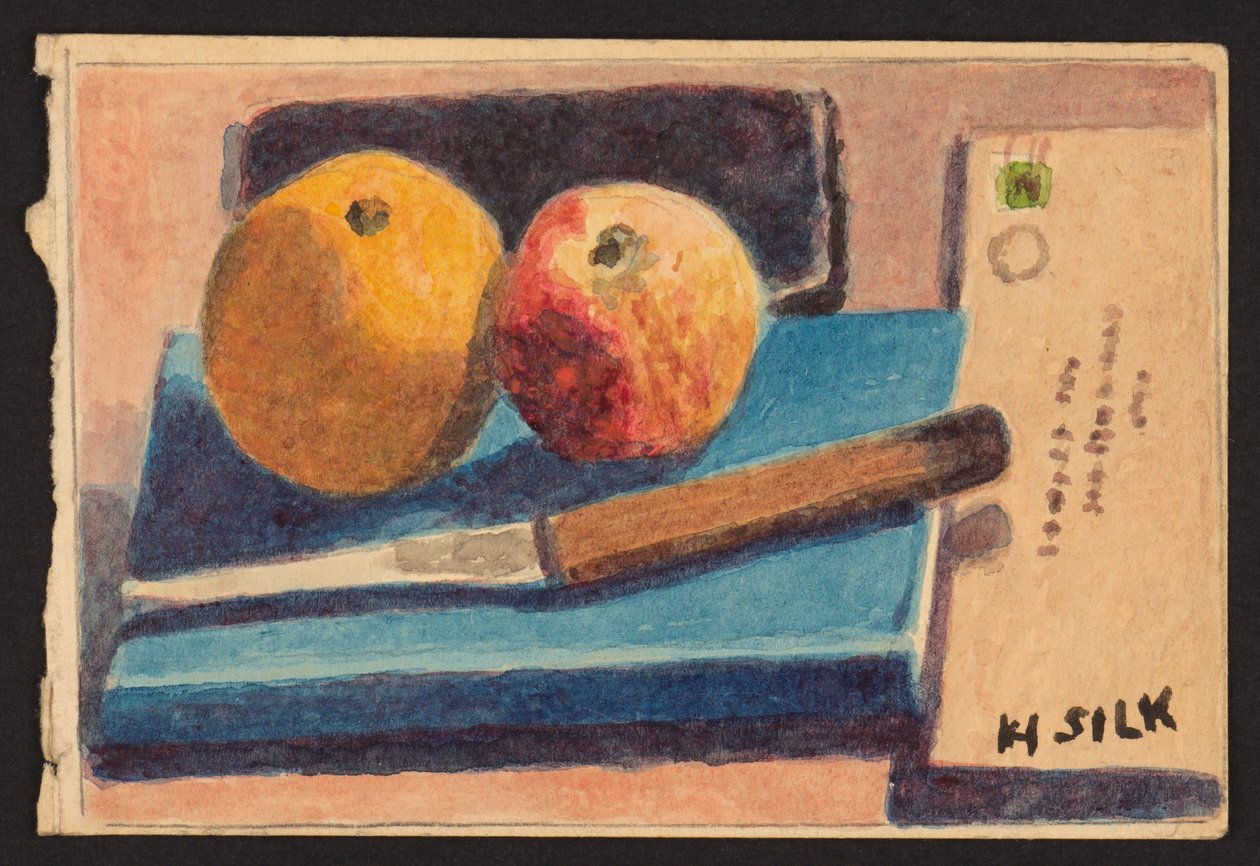 Frukt och kniv, c.1930 av Henry Silk