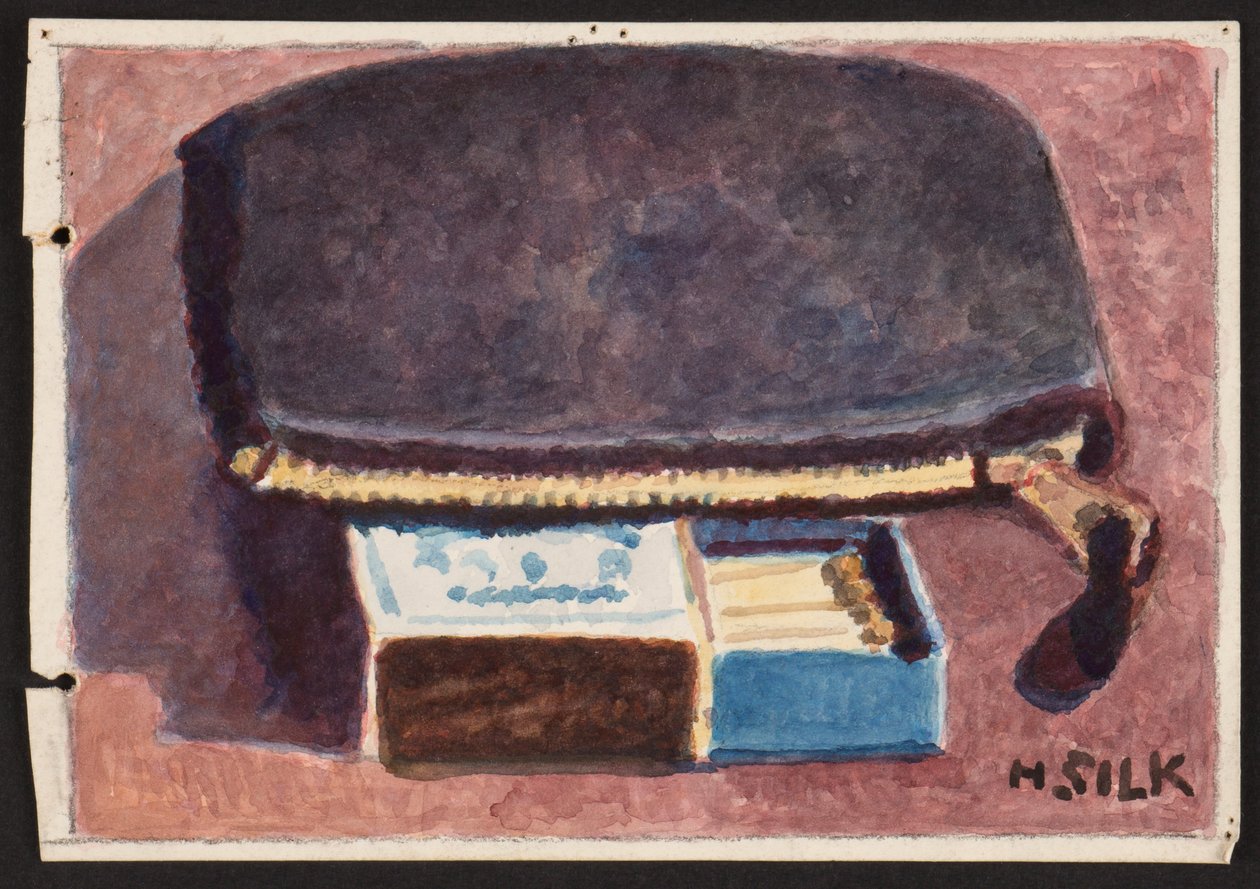 Handväska och tändstickor, c.1930 av Henry Silk
