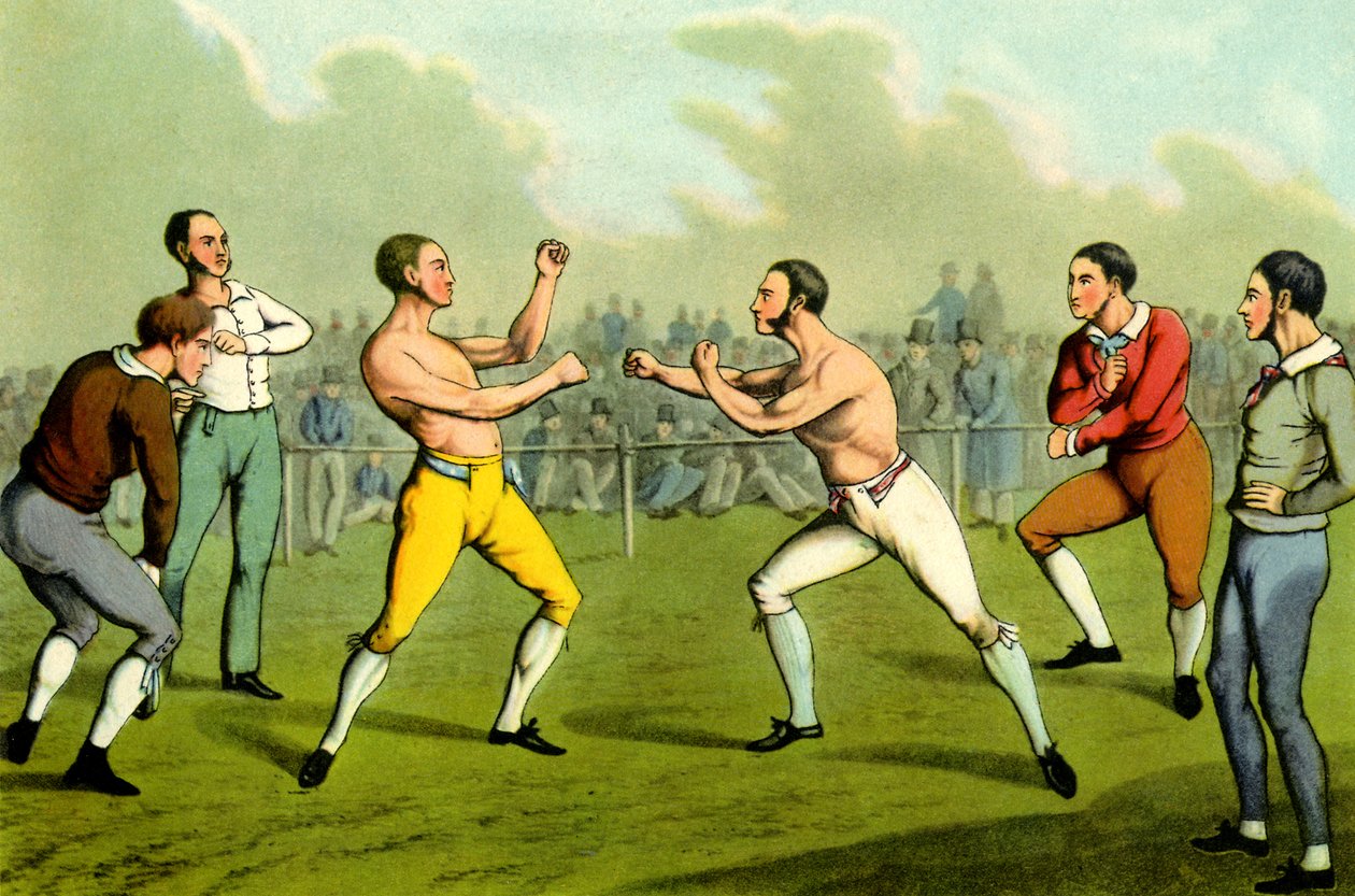 Barknöd boxning av Henry Thomas Alken