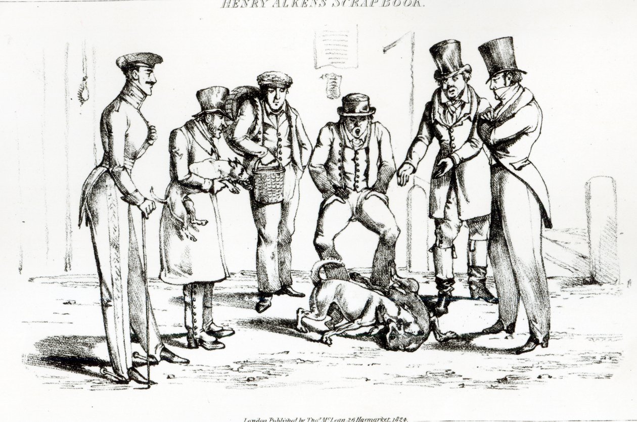 Hundkamp, 1824 av Henry Thomas Alken