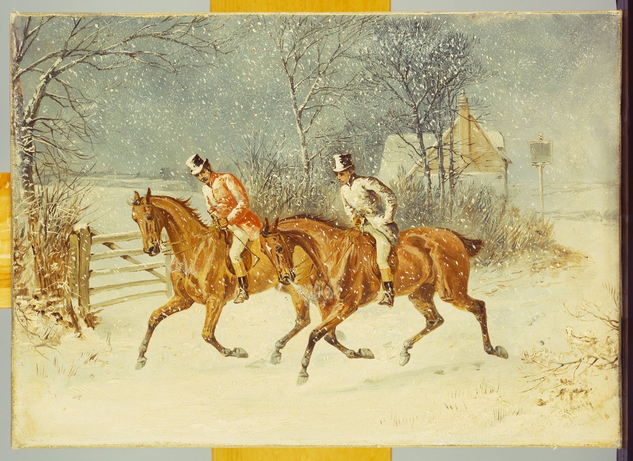 Går ut i en snöstorm av Henry Thomas Alken