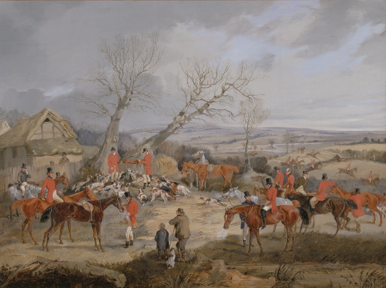 Jaktscen, The Kill av Henry Thomas Alken