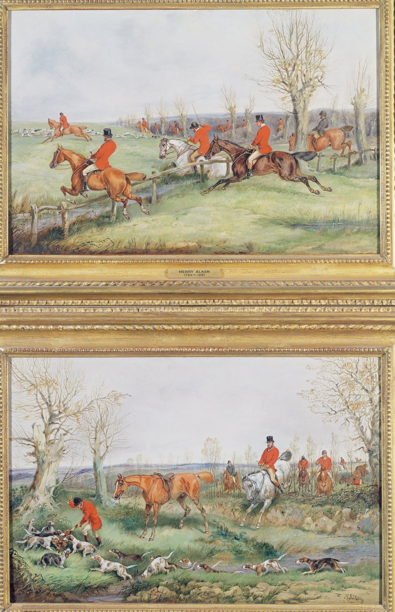 Ett par jaktscener, 1800-talet av Henry Thomas Alken