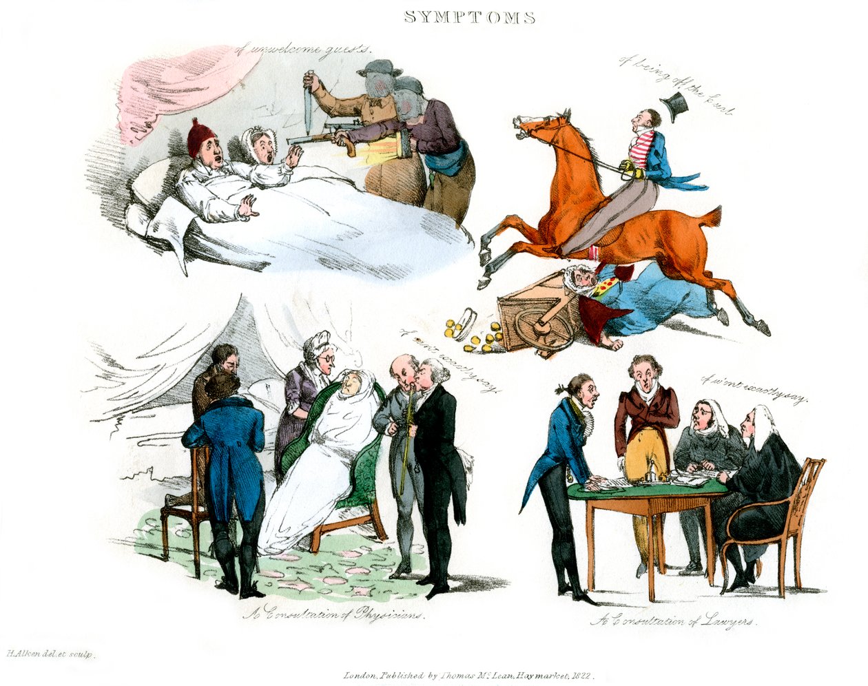 Symtom på att vara road, 1822. av Henry Thomas Alken