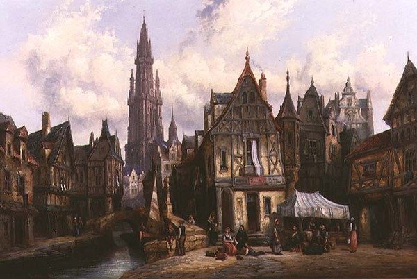 Quai de Baines, Antwerpen av Henry Thomas Schafer