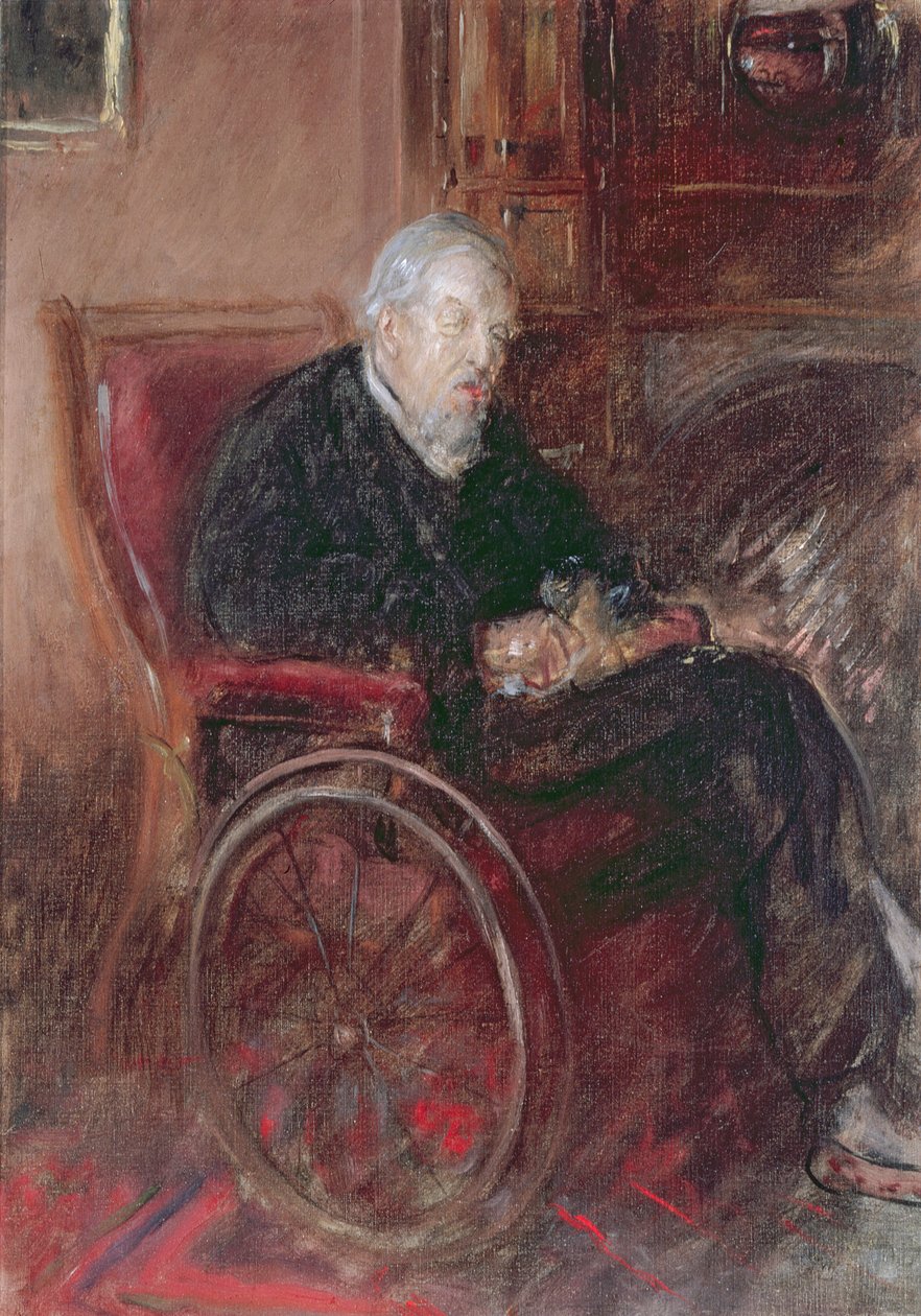 Henry Tonks far i rullstol av Henry Tonks