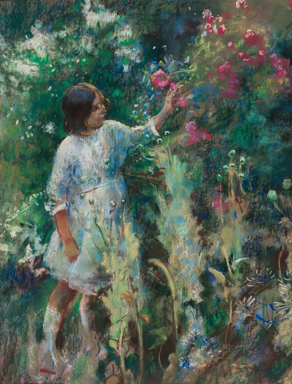 I trädgården, ca 1900 av Henry Tonks