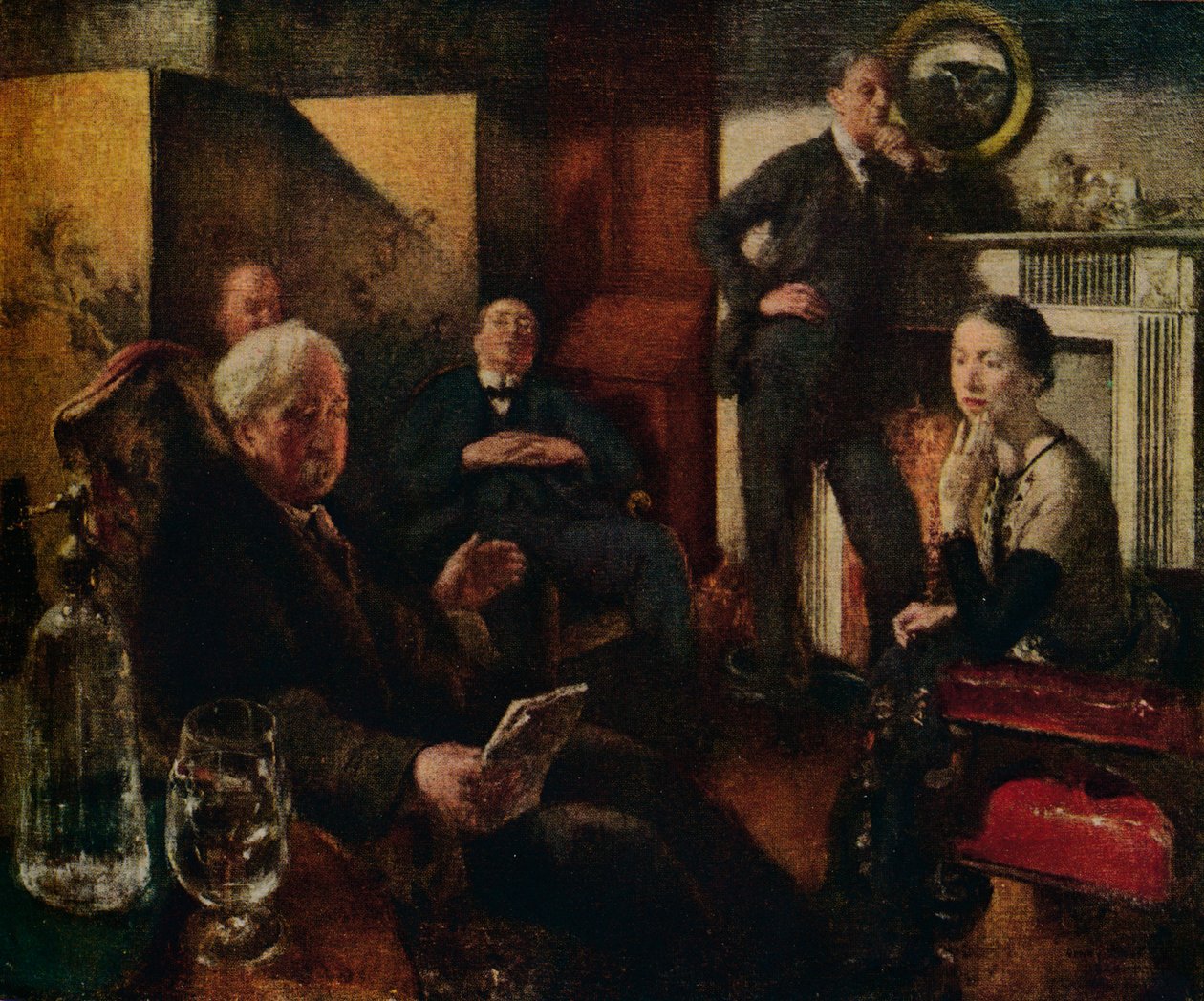 Lördagskväll i Vale, 1928-9 av Henry Tonks