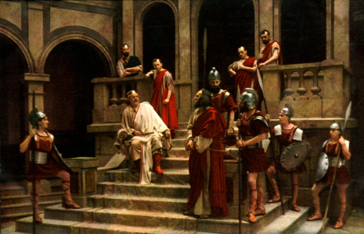 Jesus före Pilatus, 1922. av Henry Traut