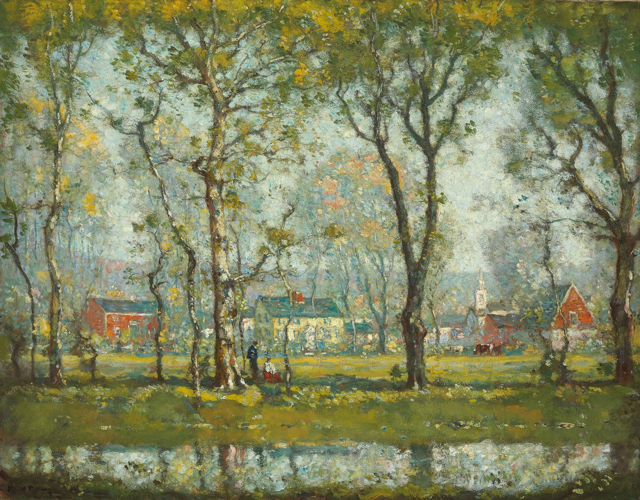 New England Village av Henry Ward Ranger