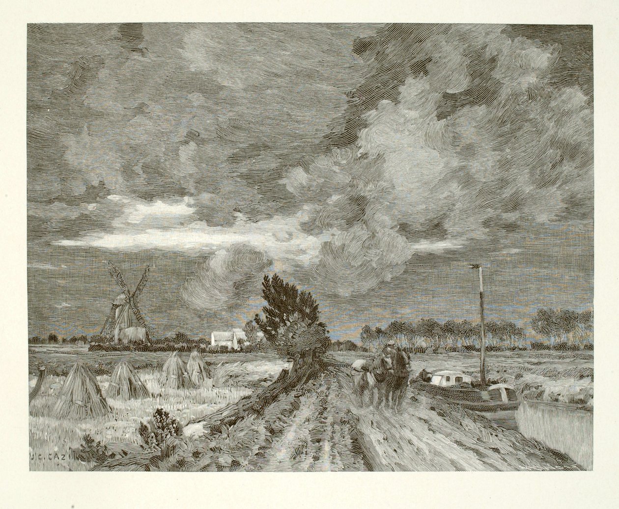 Storm som närmar sig (Canal St. Omer) av Henry Wolf