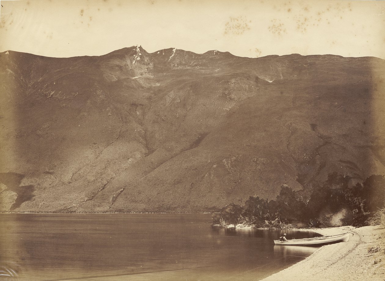 Fools Cap Peak, Wanaka, mitten av 1870-talet (albumintryck) av Herbert Deveril