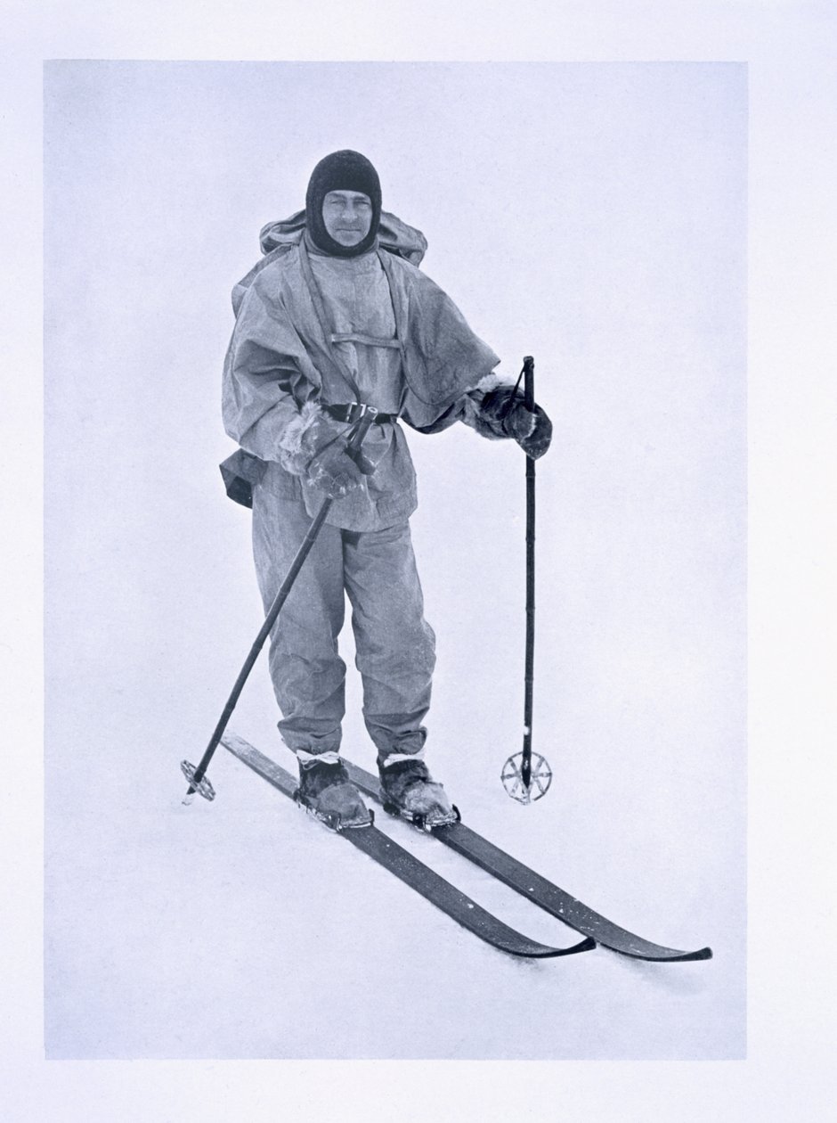 Kapten Scott (1868-1912) på skidor under 