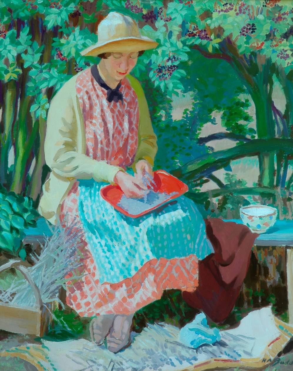 Lavendel (olja på duk) av Herbert Ashwin Budd