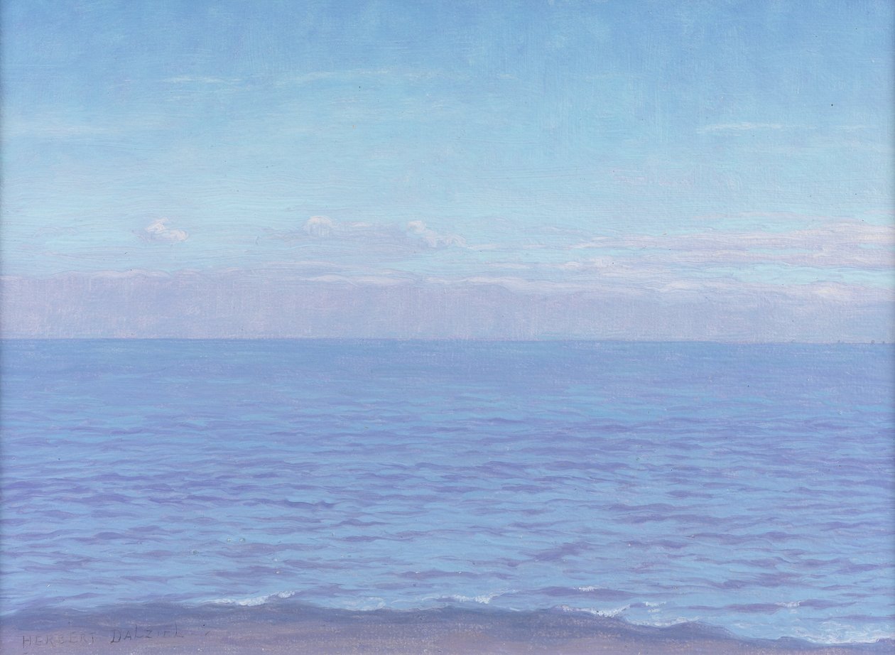 Havet (olja på papper) av Herbert Dalziel
