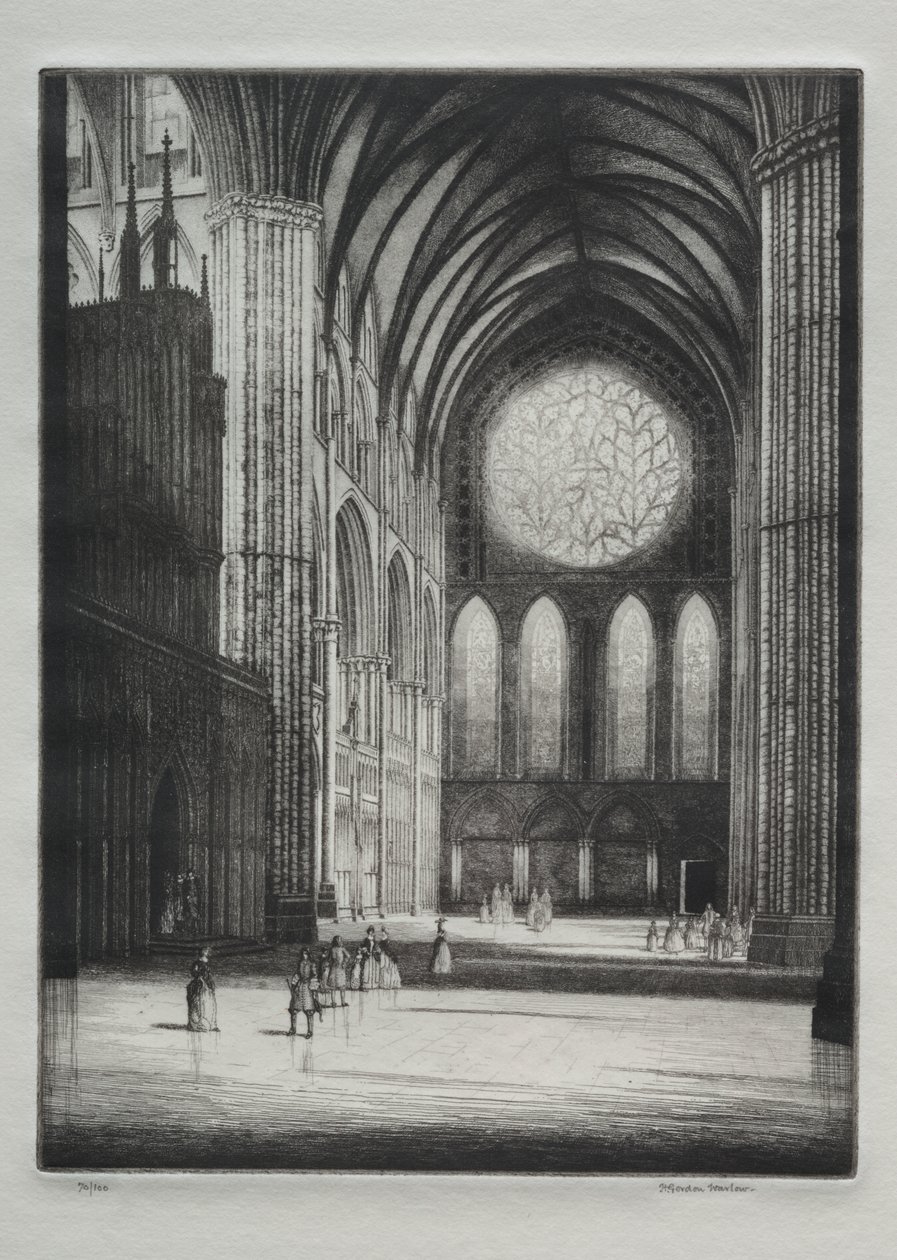 Lincoln Cathedral, interiör av Herbert Gordon Warlow
