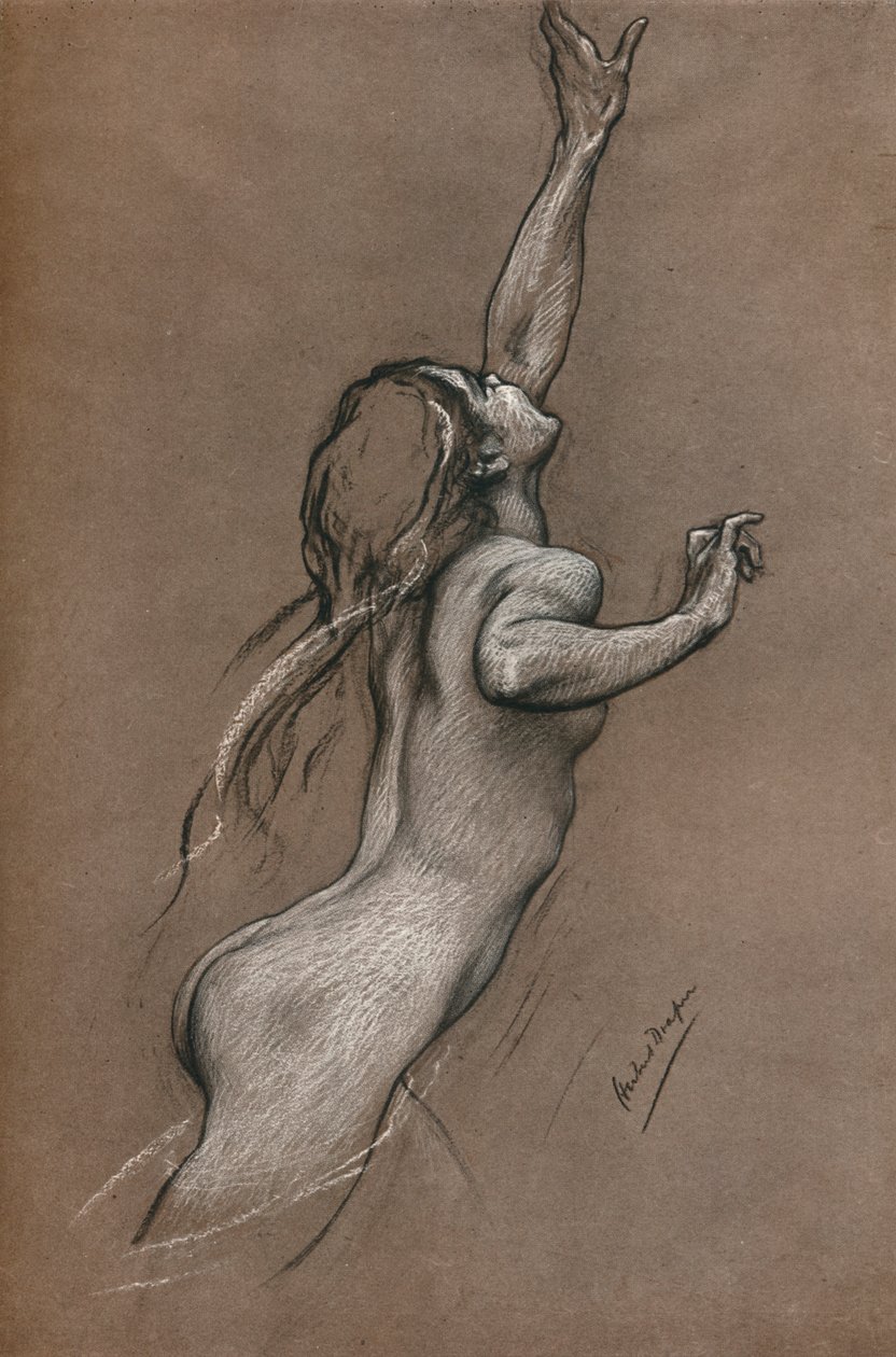Flygfiskstudie, c1910 av Herbert James Draper