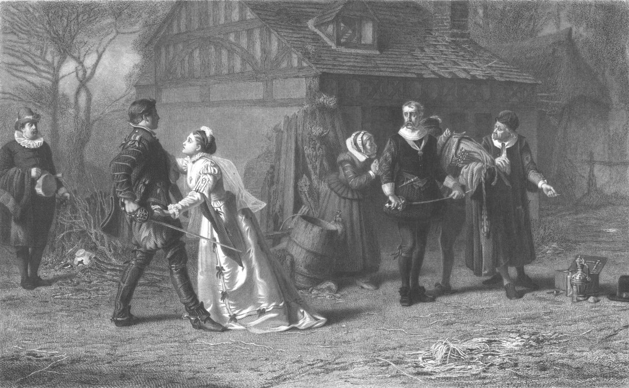 Duellen avbröts, c1886. av Herbert Bourne