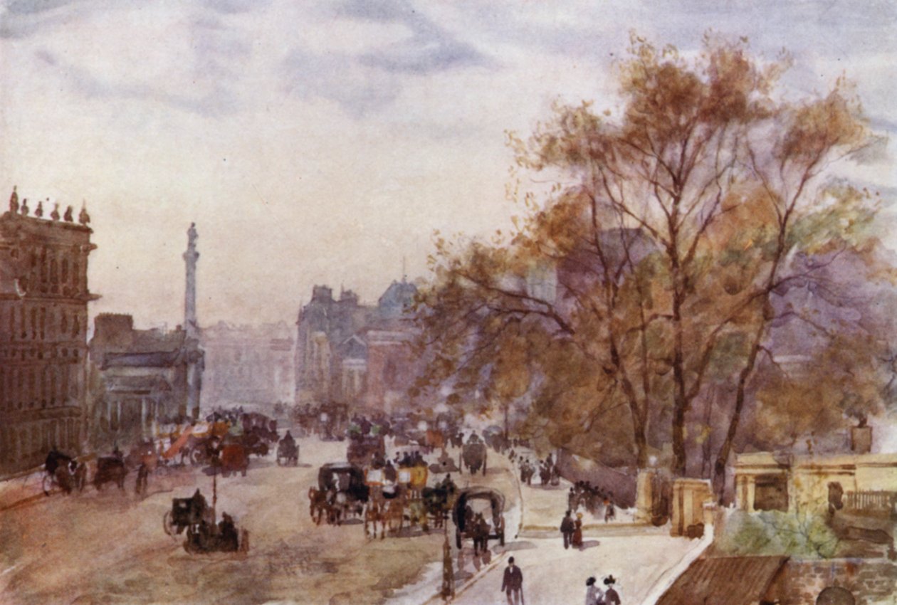 Whitehall (färg litho) av Herbert Menzies (after) Marshall