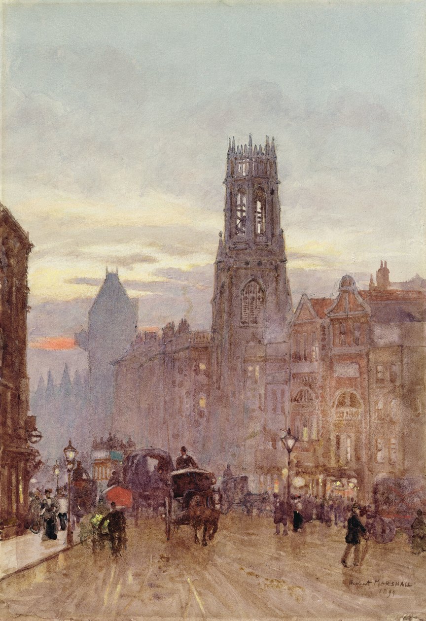 Utsikt över London Street av Herbert Menzies Marshall