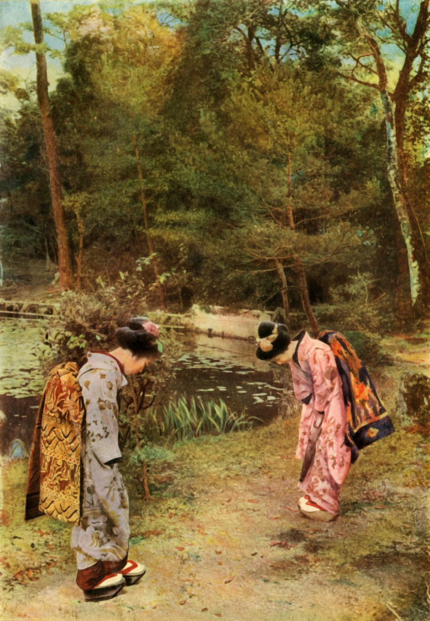 Hälsningar på tempelområdet, 1910. av Herbert Ponting