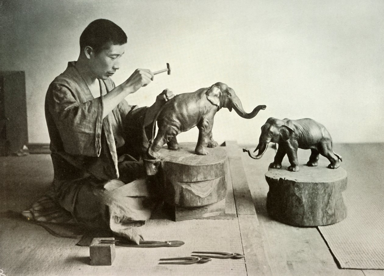 Bronsskulptören, 1910. av Herbert Ponting