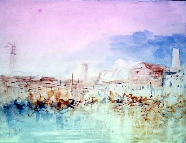 Venedig från lagunen (efter Turner) av Hercules Brabazon Brabazon