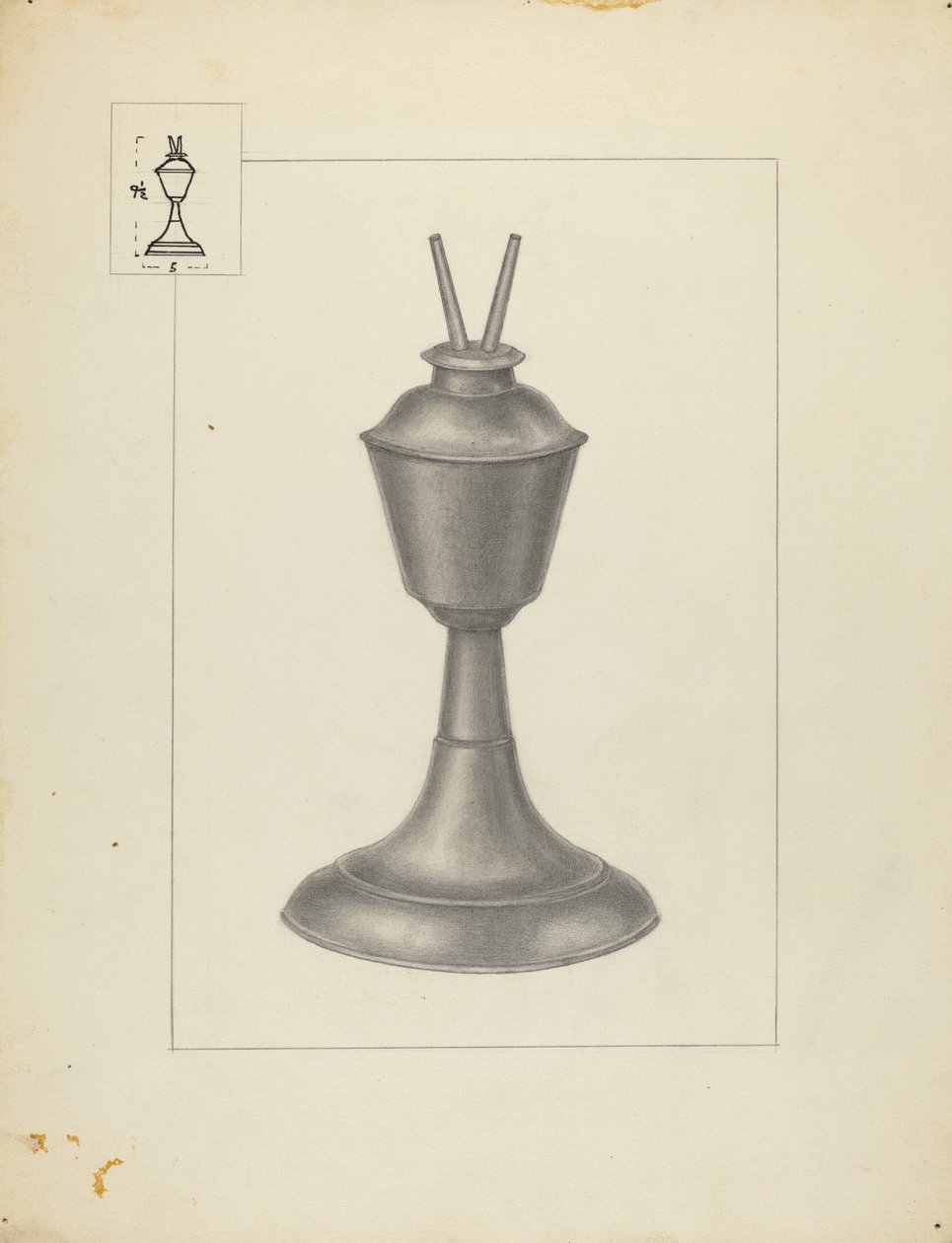 Kamfenlampa av Herman Bader