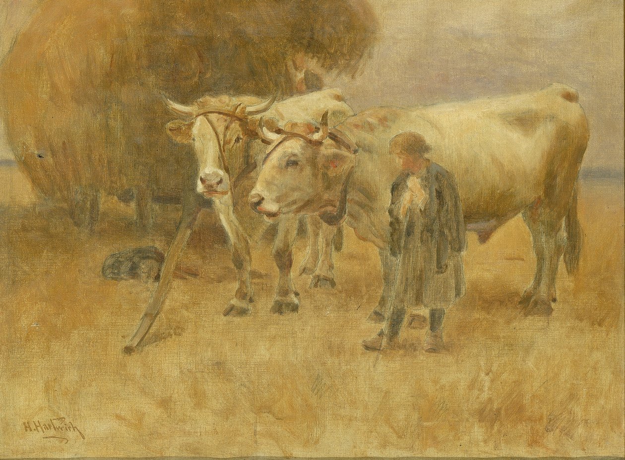 Skiss för The Harvesters, 1907. av Herman Hartwich