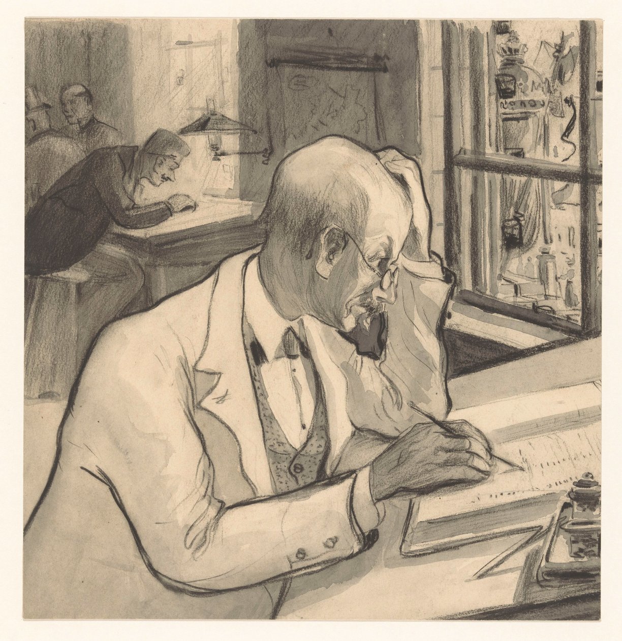 Kontorstjänsteman av Herman Heijenbrock (possibly)