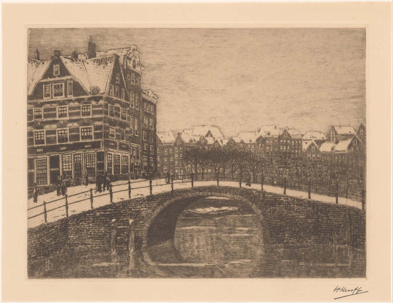Smakfullt lås i Amsterdam av Herman Heuff (signed by artist)
