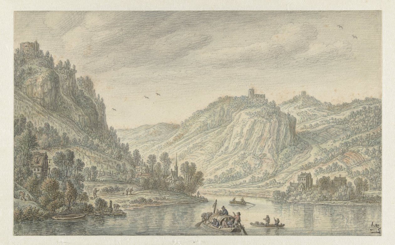Rhen vid Drachenfels av Herman Saftleven