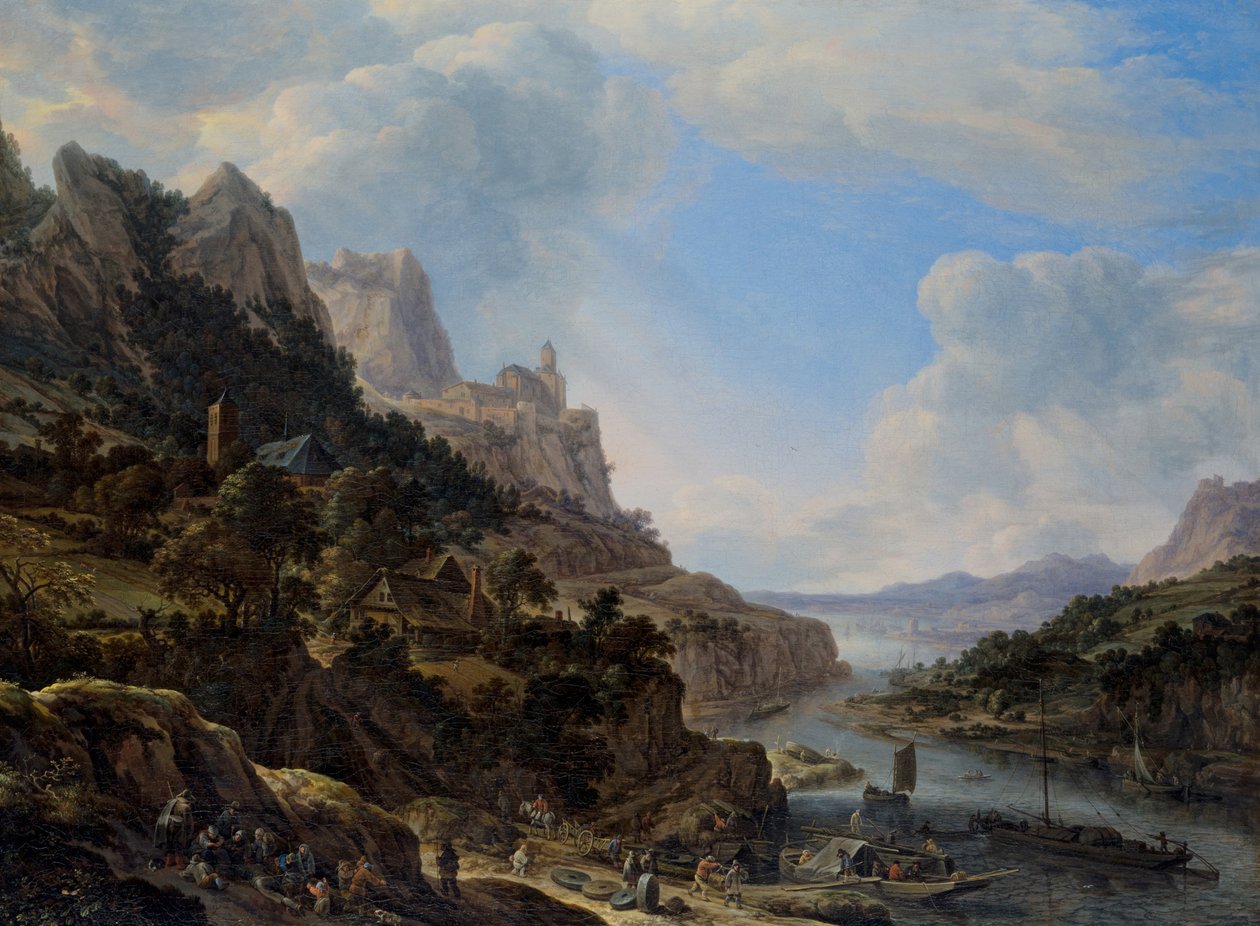 Landskap med floden Rhen av Herman the Younger Saftleven