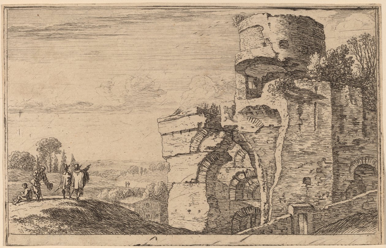 Ruiner på Palatine Hill av Herman van Swanevelt