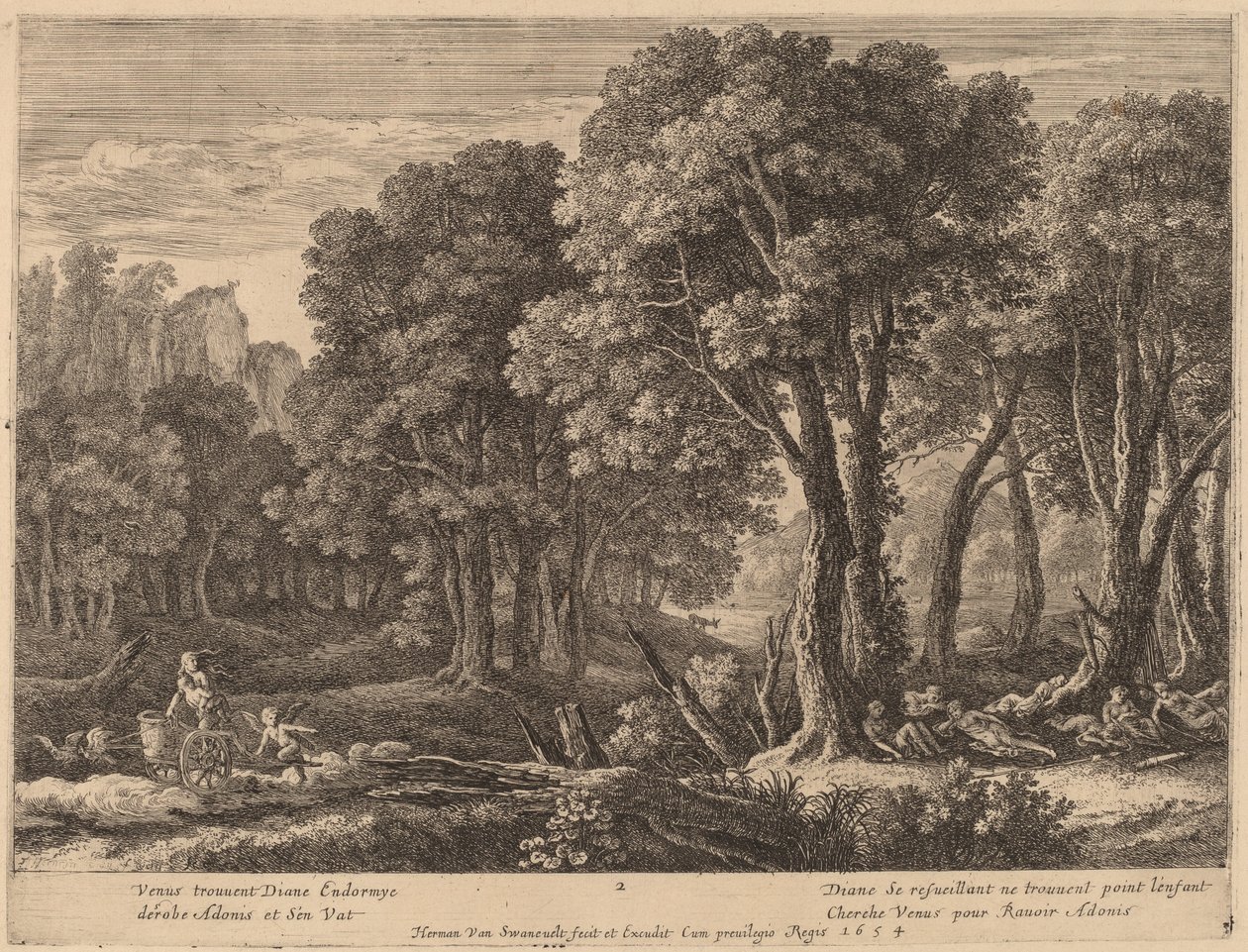 Venus bortför Adonis av Herman van Swanevelt