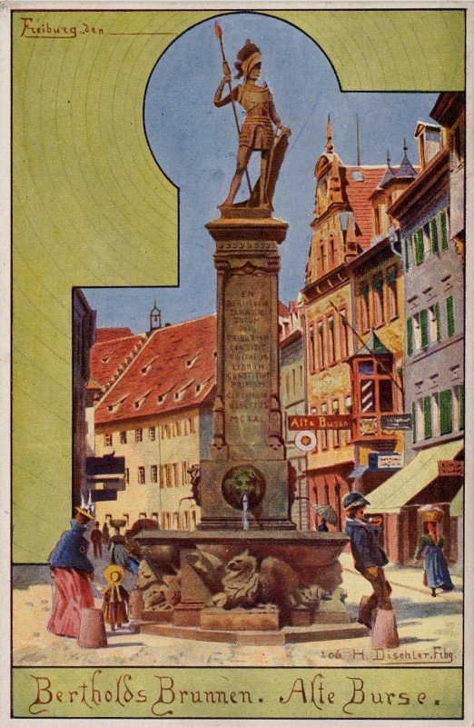 Bertholdsbrunnen, Freiburg av Hermann Dischler