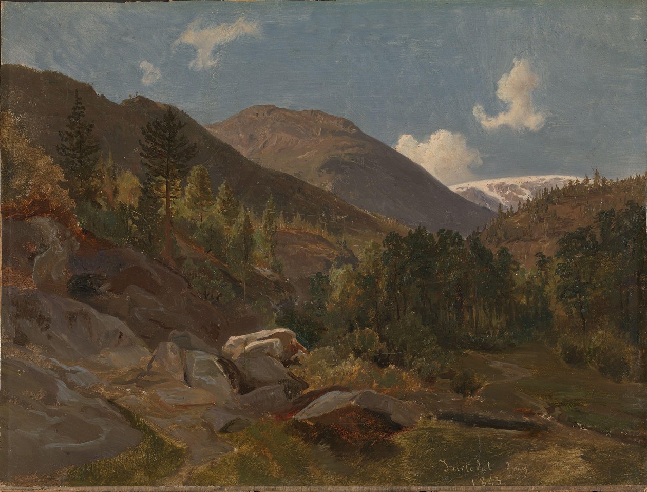 Norskt landskap av Hermann Kauffmann the Elder