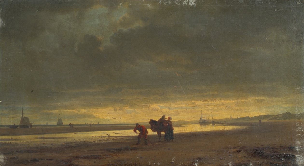 Nederländska havskusten vid lågvatten av Hermann Mevius