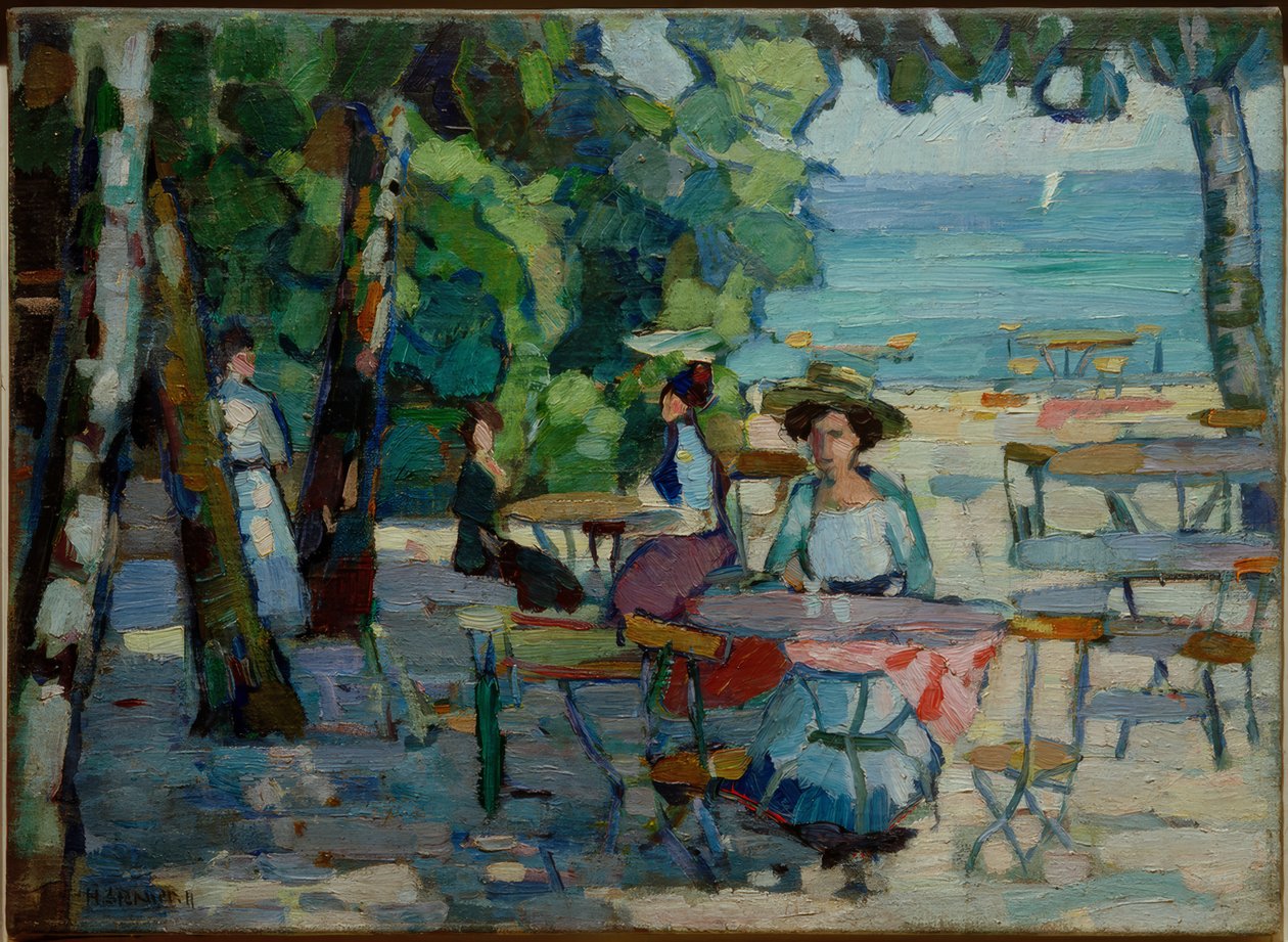 Kaffeträdgård på Ammersee av Hermann Stenner